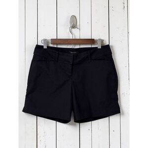 THE LIMITED Black Tailored Chino Shorts 6 Stretch Mid Rise 5" Inseam Office Prep